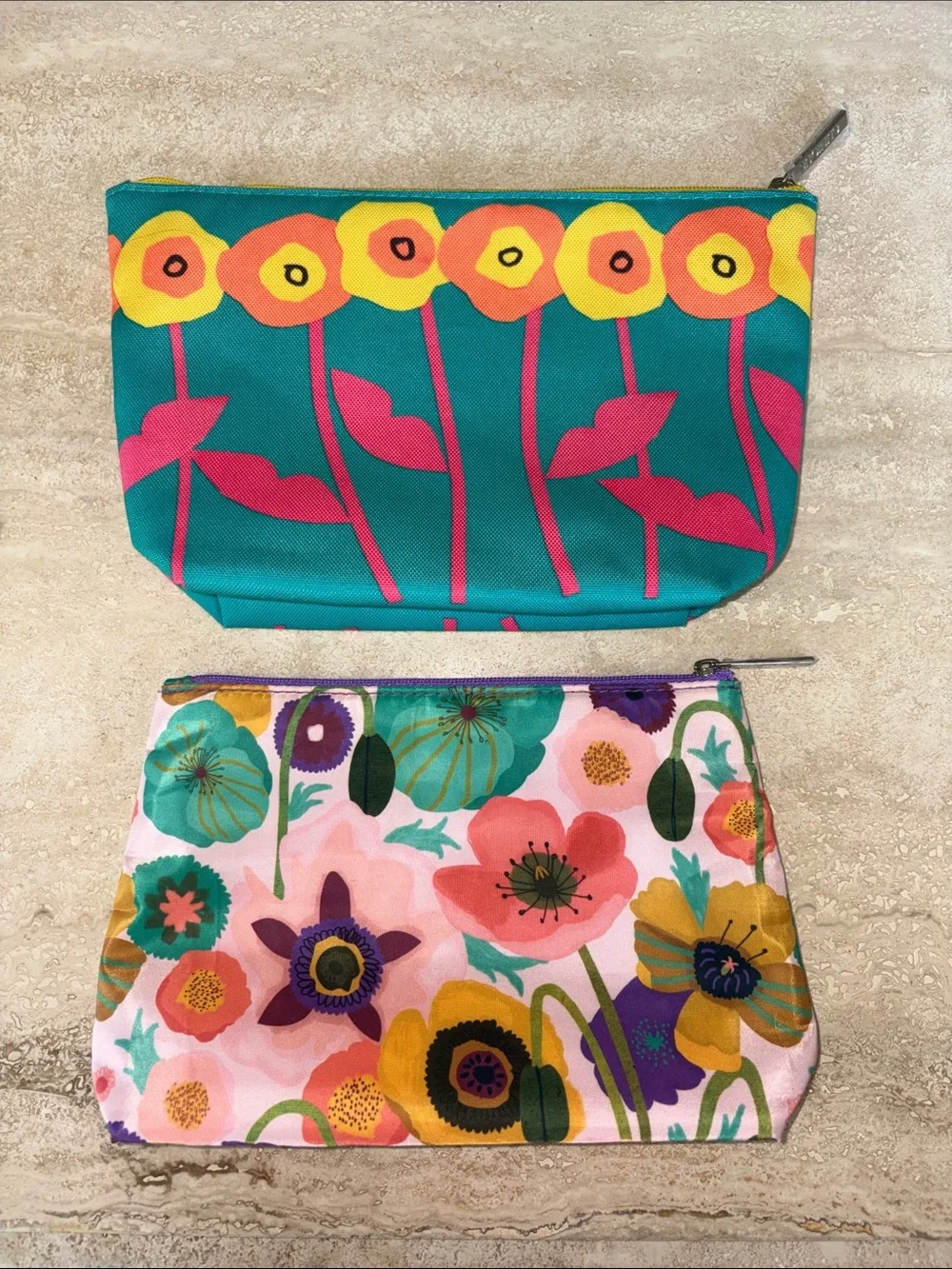 💐Clinique Floral Cosmetic Pouches - 2💐